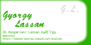 gyorgy lassan business card